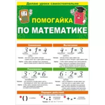 Буклет ПОМОГАЙКА по математике