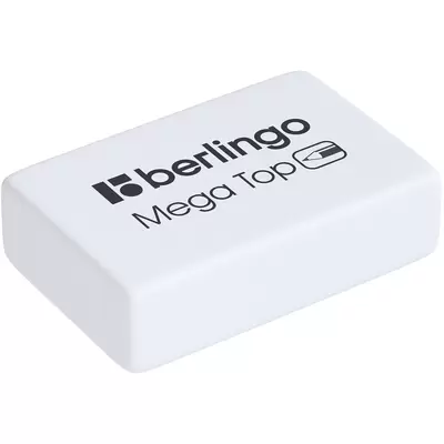 Ластик BERLINGO Mega Top 32x18x8 мм, прямоугольный, белый
