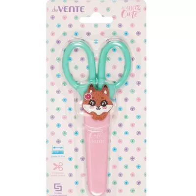 Ножницы детские 13,5см deVENTE 100% Cute. Fox пластиковые ручки, футляр