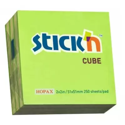 Бумага с клеевым краем HOPAX Stick`n 51х51мм 250л 2 цвета