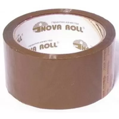 Лента клейкая NOVA ROLL 75х66 45мкр, коричневый