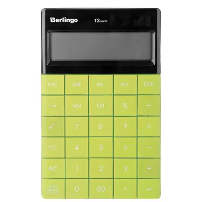 Калькулятор настольный BERLINGO, двойное пит. 12разр, 165*105*13мм