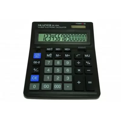 Калькулятор настольный SKAINER SK-554L 14-разр., 153х199х31 мм, черный