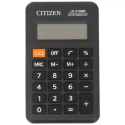 Калькулятор карманный CITIZEN LC-310NR 8 разрядов, 69х114х14мм, черный