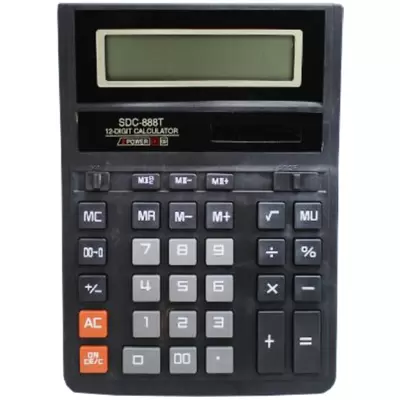 Калькулятор настольный 888T 12-разр., двойное питание, 190х147мм