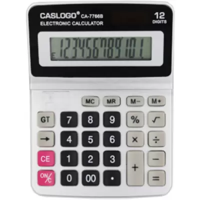 Калькулятор настольный CA-7766B 12-разрядный, двойное питание, 140х109мм