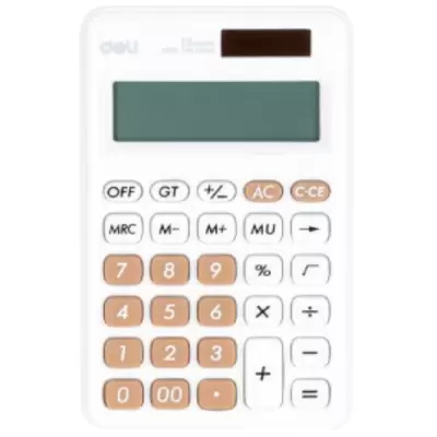 Калькулятор карманный DELI EM120WHITE 12 разрядов, 26х110х178мм, белый