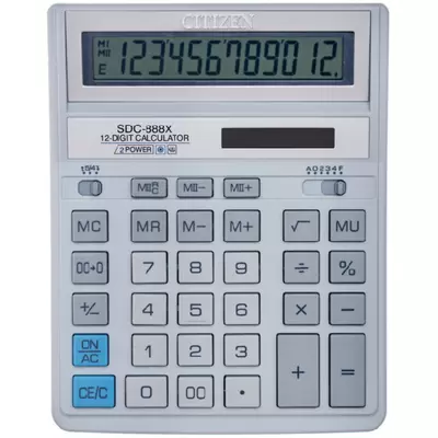 Калькулятор настольный CITIZEN SDC-888XWH 12-разр., 158х203х31 мм, белый