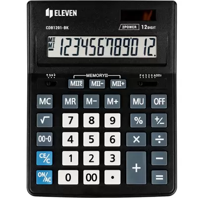 Калькулятор настольный Eleven Business Line CDB1201-BK, 12 разрядов, двойное питание, 155*205*35мм,
