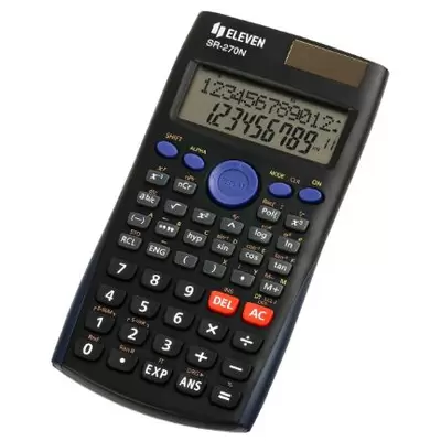 Калькулятор научный ELEVEN SR-270N 10+2 разрядный 82х162х16мм, 240 функций, двойное питание, черный