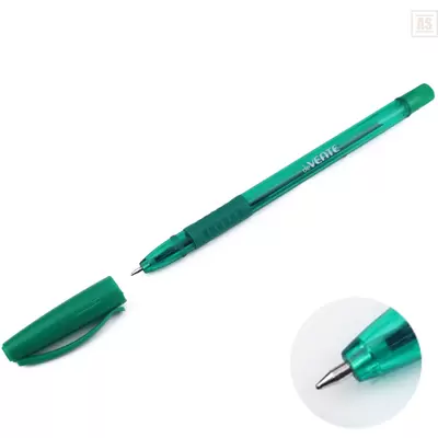 Ручка шариковая deVENTE 0,7мм грип,зеленый