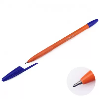 Ручка шариковая deVENTE 0,7мм корпус оранжевый, синий