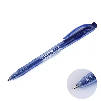 Ручка шариковая автоматическая STABILO Liner, синий