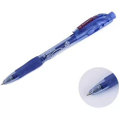Ручка шариковая автоматическая STABILO Marathon 0,5мм, синий