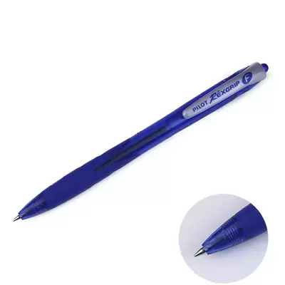 Ручка шариковая автоматическая PILOT Rexgrip 0,7мм грип, синий