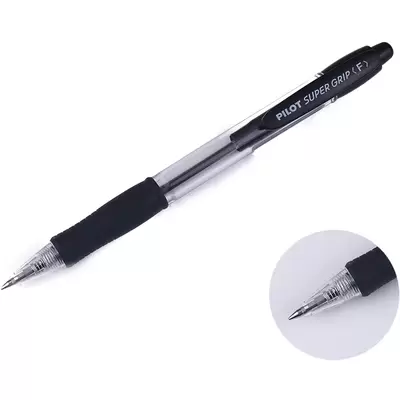 Ручка шариковая автоматическая PILOT Super Grip 0,7мм,черный