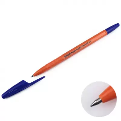 Ручка шариковая ERICH KRAUSE R-301 Orange 0,7мм, синий