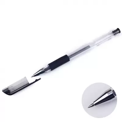 Ручка гелевая ATTOMEX 0,5мм грип, черный