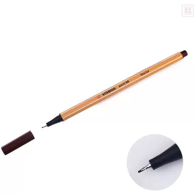 Ручка капиллярная STABILO Point 88, коричневый