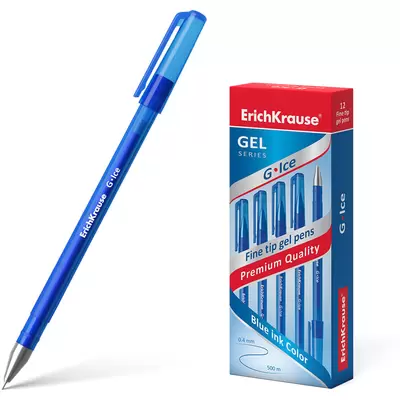 Ручка гелевая ERICH KRAUSE G-ICE 0,5мм, синий