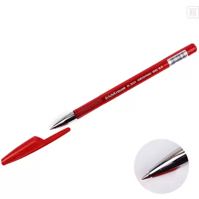 Ручка гелевая ERICH KRAUSE R-301 Original Gel 0,5мм, красный