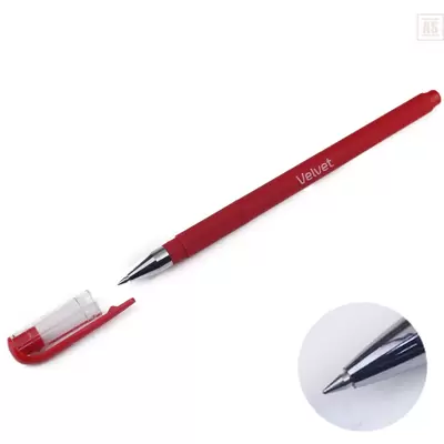 Ручка гелевая BERLINGO Velvet 0,5мм, красный