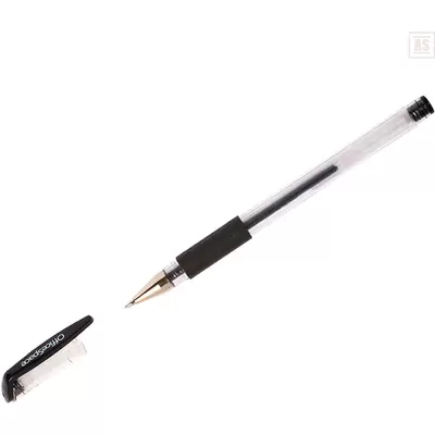 Ручка гелевая OFFICE SPACE 0,5мм грип,черный