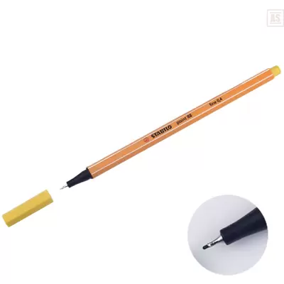 Ручка капиллярная STABILO Point 88, желтый
