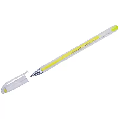 Ручка гелевая CROWN 0,7мм, желтый