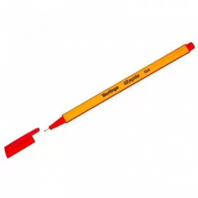 Ручка капиллярная BERLINGO Rapido 0,4мм, красный