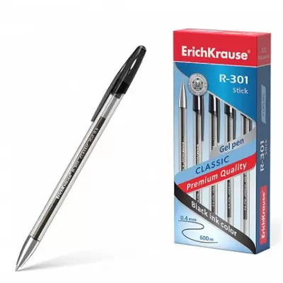Ручка гелевая ERICH KRAUSE Classic Gel Stick, 0,5мм, черный