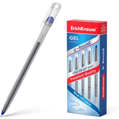 Ручка гелевая ERICH KRAUSE G-Round 0,5мм,бесстержневая, синий