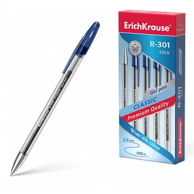 Ручка гелевая ERICH KRAUSE R-301 Classic Gel Stick 0,5мм, синий