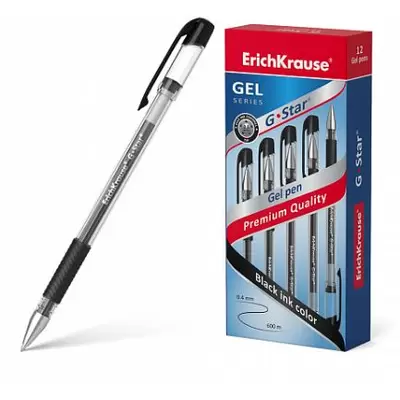 Ручка гелевая ERICH KRAUSE G-Star Classic, 0,5мм, черный