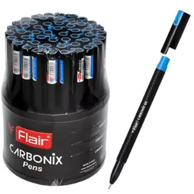 Ручка гелевая FLAIR CARBONIX 0,7мм,  корпус карбоновый, синий