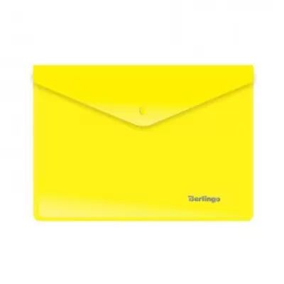 Папка-конверт с кнопкой BERLINGO А5+, желтый