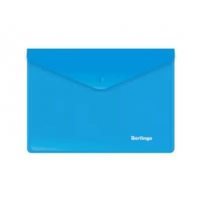 Папка-конверт с кнопкой BERLINGO А5+, синий
