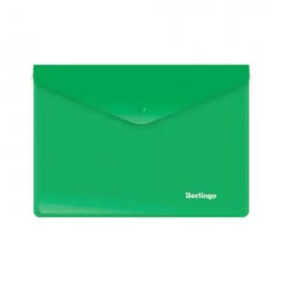 Папка-конверт с кнопкой BERLINGO А5+, зеленый
