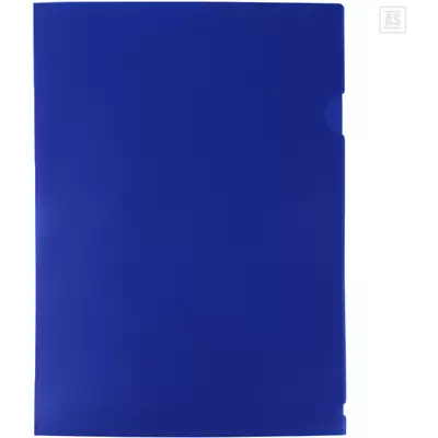 Папка-уголок БЮРОКРАТ А4 непрозрачная, синий