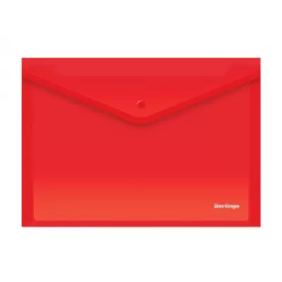 Папка-конверт с кнопкой BERLINGO А4, красный
