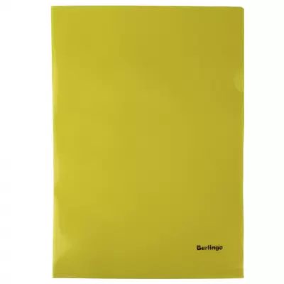 Папка-уголок BERLINGO А4 плотная, желтый