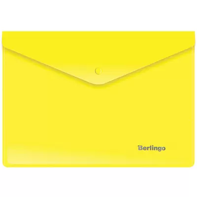 Папка-конверт с кнопкой BERLINGO B5, ассорти