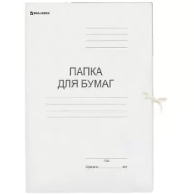 Папка д/бумаг с завязками, немелованный картон, ПЗ-НМ-28