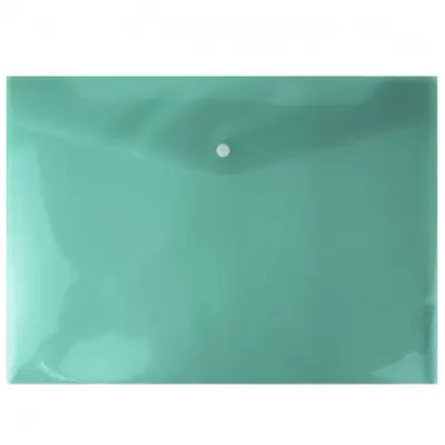 Папка-конверт с кнопкой ATTOMEX А4, 120мкм,зеленый