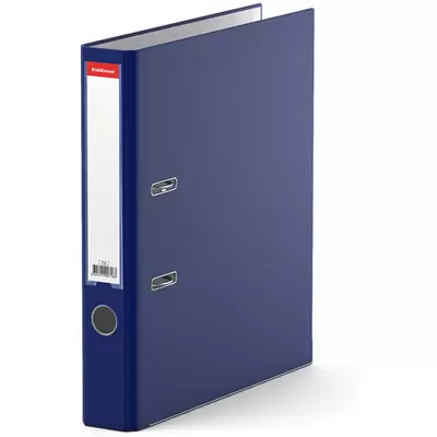 Папка с арочным механизмом 50мм ERICH KRAUSE Бизнес А4 с карманом на корешке,разборная,синий