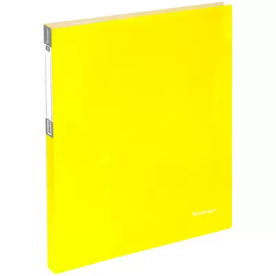 Папка с 40 вкладышами BERLINGO Neon А4, желтый неон