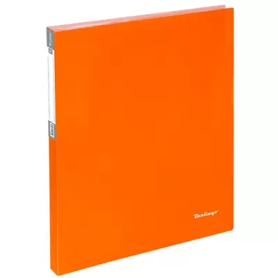 Папка с 40 вкладышами BERLINGO Neon А4 , оранжевый неон