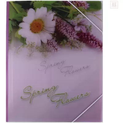 Папка на резинке BERLINGO Spring Flowers А4, 550мкм