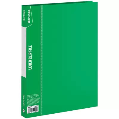 Папка BERLINGO Standard А4 с внутренним боковым зажимом, зеленый
