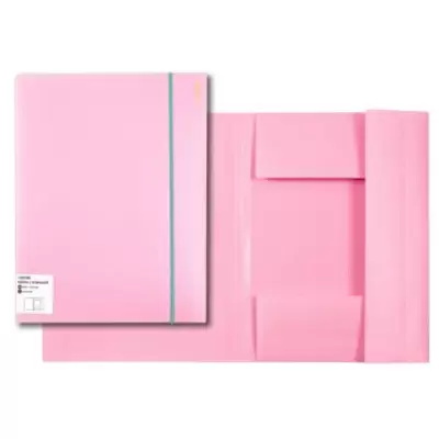 Папка на резинках deVENTE Pastel А4,450 мкм, розовый